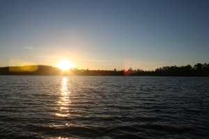 Sunset as seen from the beach area.