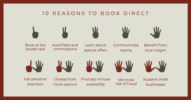 10 reasons to book direct.