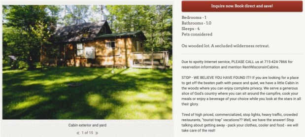 Whitetail Woodlands Reaches “1 Decade Listing Partnership” with RentWisconsinCabins.com!