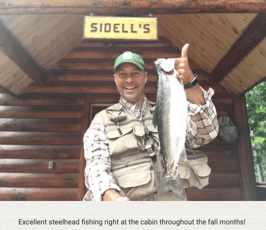 Sturgeon River Front and Center: Sidell’s Log Cabin in Indian River, MI. A Listing Partner on RentMichiganCabins.com Since&nbsp;2017!