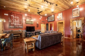 Rustic Retreats LLC — BRAND NEW GAME ROOM-Dells Famous Rustic Shed